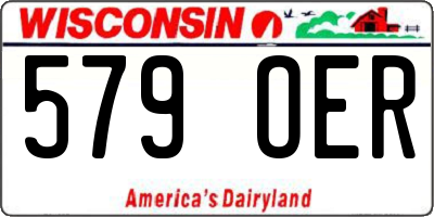 WI license plate 579OER