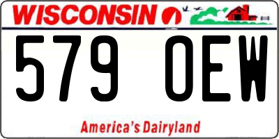 WI license plate 579OEW
