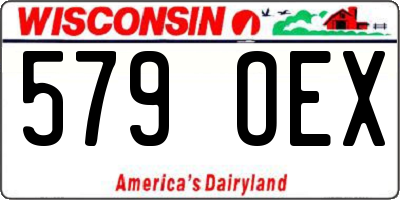 WI license plate 579OEX
