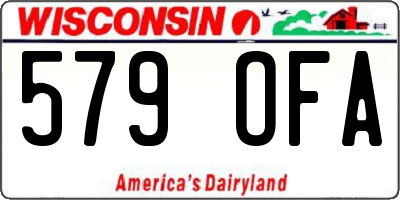 WI license plate 579OFA