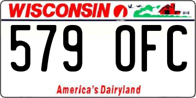 WI license plate 579OFC