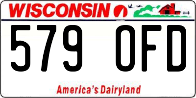WI license plate 579OFD