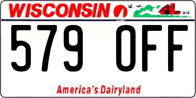 WI license plate 579OFF