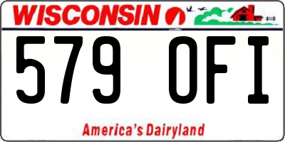WI license plate 579OFI