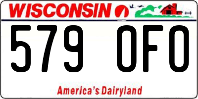 WI license plate 579OFO
