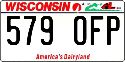 WI license plate 579OFP