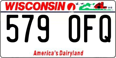 WI license plate 579OFQ