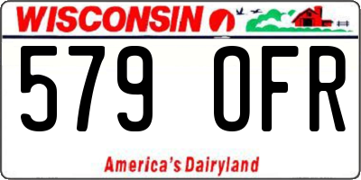 WI license plate 579OFR
