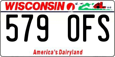 WI license plate 579OFS