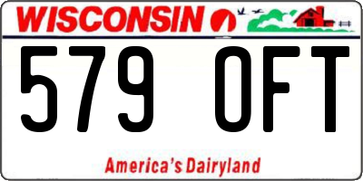 WI license plate 579OFT