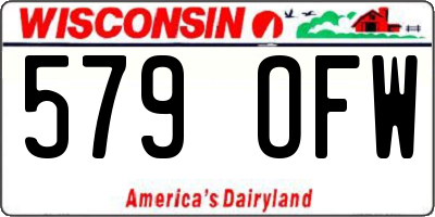 WI license plate 579OFW