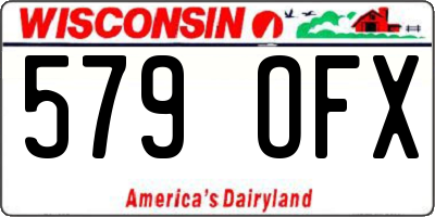 WI license plate 579OFX