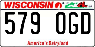WI license plate 579OGD