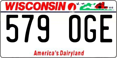 WI license plate 579OGE