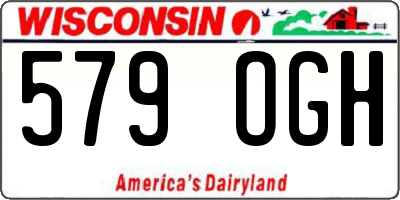 WI license plate 579OGH