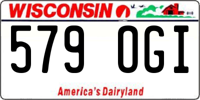 WI license plate 579OGI