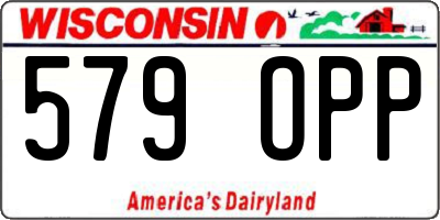 WI license plate 579OPP