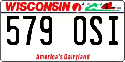 WI license plate 579OSI