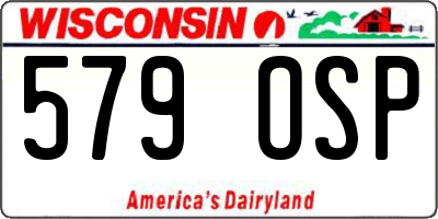 WI license plate 579OSP
