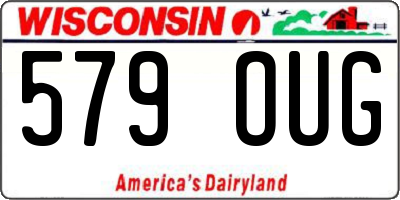 WI license plate 579OUG