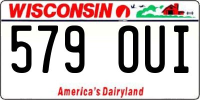 WI license plate 579OUI