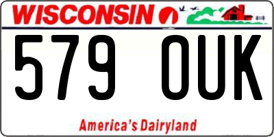 WI license plate 579OUK