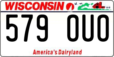 WI license plate 579OUO