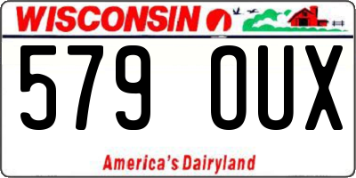 WI license plate 579OUX