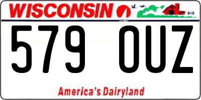 WI license plate 579OUZ