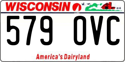 WI license plate 579OVC