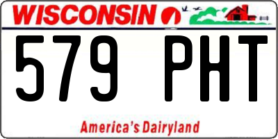WI license plate 579PHT