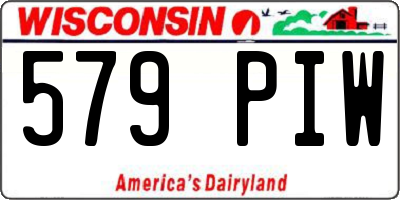 WI license plate 579PIW