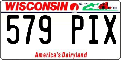WI license plate 579PIX