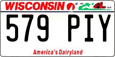WI license plate 579PIY