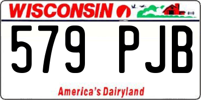 WI license plate 579PJB