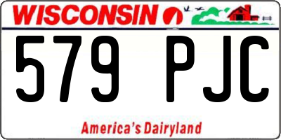 WI license plate 579PJC