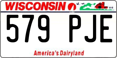 WI license plate 579PJE