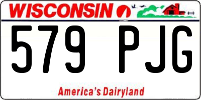 WI license plate 579PJG