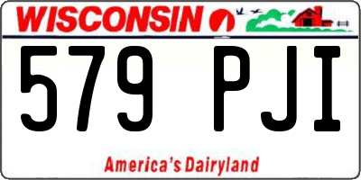 WI license plate 579PJI