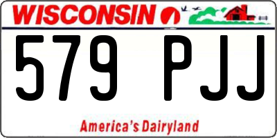 WI license plate 579PJJ