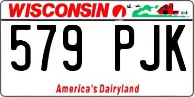 WI license plate 579PJK