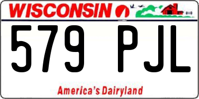 WI license plate 579PJL