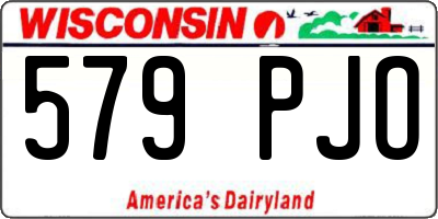 WI license plate 579PJO