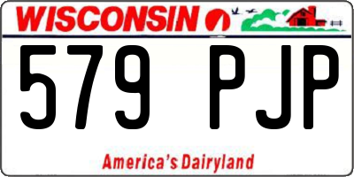 WI license plate 579PJP