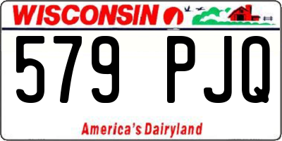 WI license plate 579PJQ