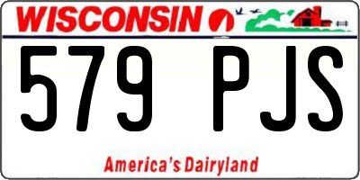 WI license plate 579PJS
