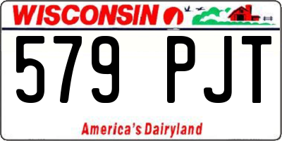 WI license plate 579PJT