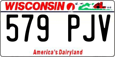 WI license plate 579PJV