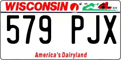 WI license plate 579PJX