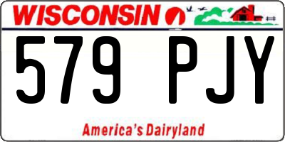 WI license plate 579PJY